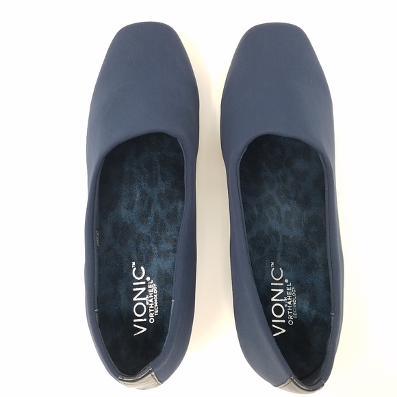 Vionic Powell Blue Cloth Slip On Shoes, 7.5 W - Picture 5 of 14